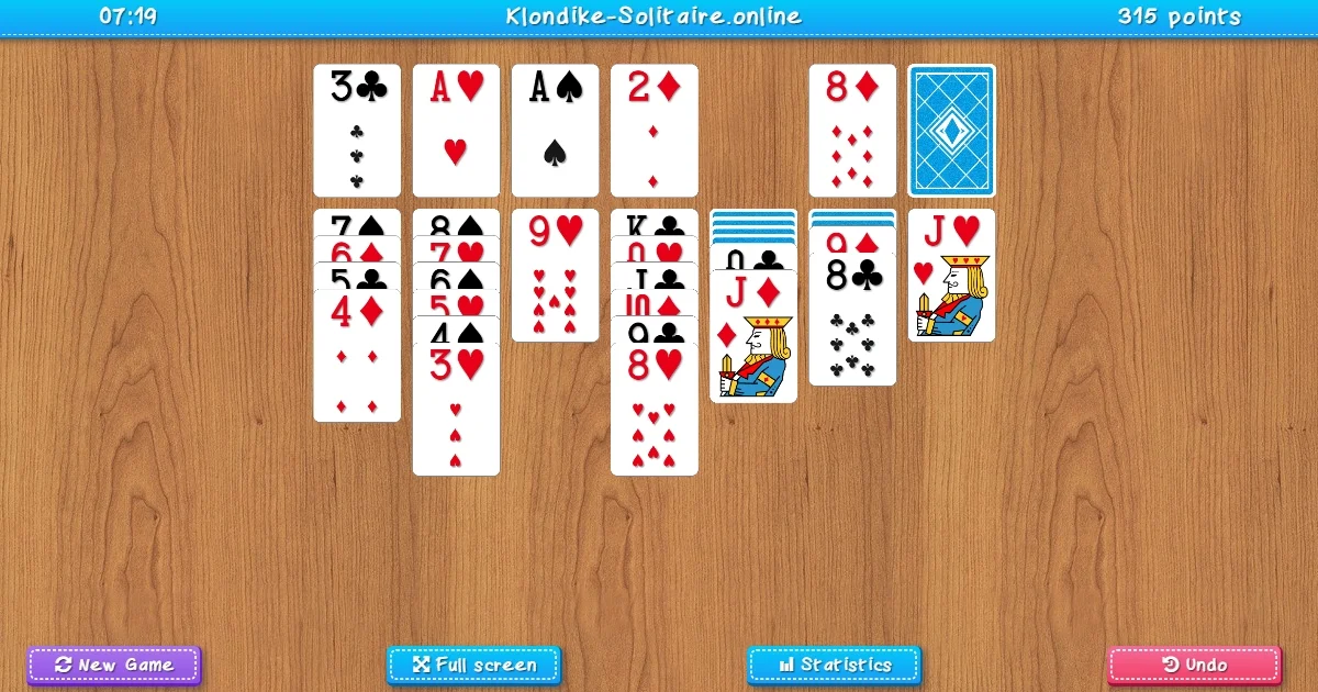 One turn klondike solitaire